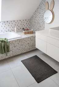 Kúpeľňový koberček Chevron sivý