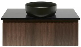 Kúpeľňová skrinka pod umývadlo SAT Evolution 98x30x44,8 cm matný orech SATEVO100NAZ, 1 ks