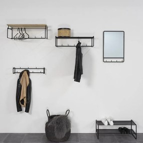 Čierny kovový nástenný vešiak Clint – Spinder Design