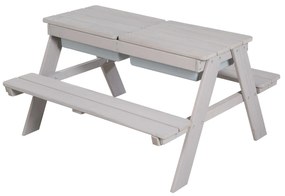 roba Vonkajšia detská sedacia súprava (s vaničkami na hranie, sivá)  (100397128)