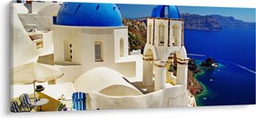 Obraz - Santorini, Grécko (120x50 cm)
