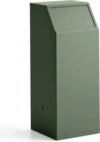 Odpadkový kôš s push vekom MELROSE, 1000x395x400 mm, olivovozelená