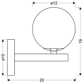 Candellux Čierne nástenné svietidlo Kama pre žiarovku G9 21-01221
