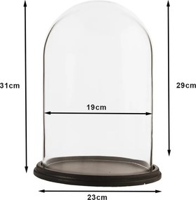 Podnos s poklopem na potraviny/dekorace - Ø 23*31cm