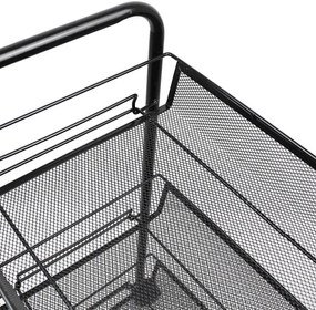 Pojazdný regál HALSEN čierny