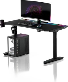 Elektrický herný stôl RGB s držiakmi, čierny, 140 cm: Diablo X-Forge 1400