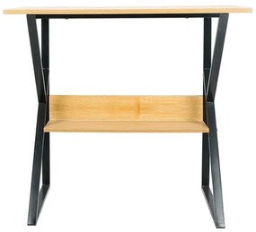 Kondela Písací stôl s policou, buk/čierna, TARCAL 80