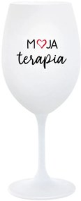 MOJA TERAPIA - biely pohár na víno 350 ml