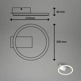 Briloner 3778-014 - LED stropné svietidlo FRAME LED/5W/230V priemer 20 cm matný chróm