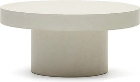 Betónový okrúhly záhradný odkladací stolík ø 90 cm Aiguablava – Kave Home