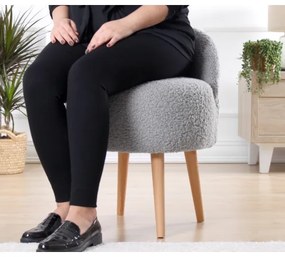 Taburet MIKI, priemer 46 cm, sivý