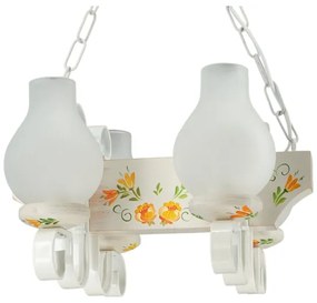 Brilagi - Luster na reťazi QUEEN 4xE14/40W/230V buk/krémová