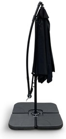 Záhradný slnečník Hook pr. 3m čierny