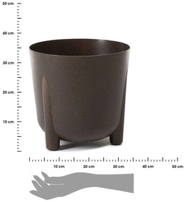 PLASTOVÝ KVETINÁČ MOSS ECO 32X34 CM TMAVOHNEDÁ