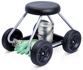 Čierna/sivá záhradná stolička Secura – Maximex