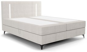 Manželská posteľ 140 cm Ortega Comfort (svetlosivá) (s roštom a matracom, s úl. priestorom) (s LED osvetlením). Vlastná spoľahlivá doprava až k Vám domov. 1082712
