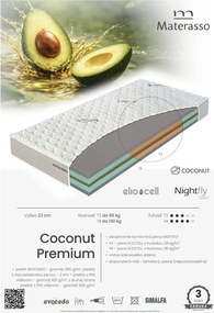 Penový matrac Coconut Premium Rozmer matraca: 90 x 200 cm, Tuhosť: T4