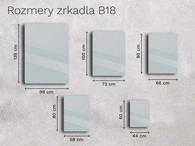 Zrkadlo s rámom B18