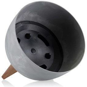 PLASTOVÝ KVETINÁČ ROSA ECO 18X29 CM IMITÁCIA BETÓNU SIVÁ