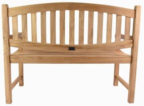 2 miestna lavica DIVERO, ošetrené teakové drevo, 120 cm