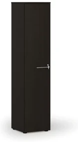Úzka kancelárska skriňa PRIMO WOOD, 1781 x 400 x 420 mm, wenge