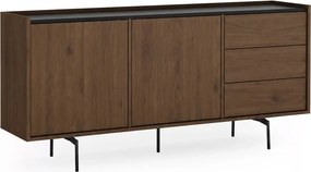 Elegantná komoda Zenar 170 cm so zásuvkami - orech / čierna