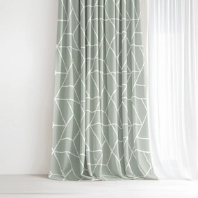 Goldea bavlnený záves - mozaika na šalviovom 200x150 cm