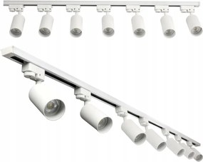 LED koľajnica 2m + 7x GU10 bodové žiarovky - sada