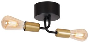 Prisadený luster BRENDA 2xE27/60W/230V čierna/zlatá