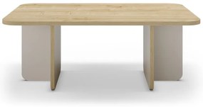 Krémovobiely/v prírodnej farbe konferenčný stolík s doskou v dubovom dekore 56x100 cm Hillary – Marckeric
