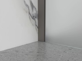 Erga Paris, sprchová zástena Walk-In 160x200 cm, 8mm sklo námraza, grafitový profil, ERG-V02-PARIS-160x200-FR-GG
