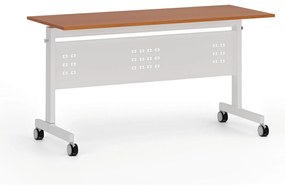 Mobilný stôl PRIMO MOBI, 1400 x 600 mm, biela podnož, čerešňa