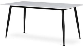 Autronic BONTEC Jedálenský stôl 160x90cm, spekaná keramika, mramor, HT-406M GREY Farba: Biela