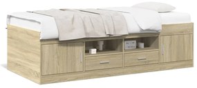 Denná posteľ so zásuvkami dub sonoma 90x190 cm kompozitné drevo 3280253