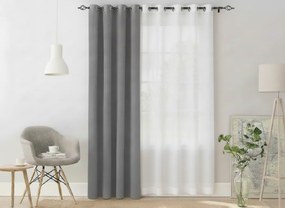 Svetlosivý záves OXFORD 140x270 cm Zavesenie: Riasiaca páska
