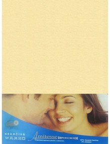 Plachta posteľná vanilková superstretch, Plachta 90 (100)x200