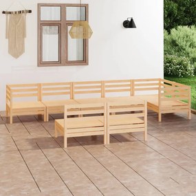 8-dielna záhradná sedacia súprava masívne borovicové drevo
