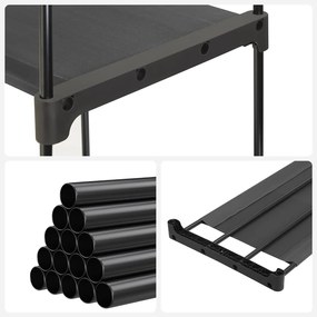 Otevřená šatní skříň PLUMB 112 cm černá