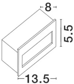 Vonkajšie LED svietidlo Krypton 13.5 biele