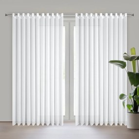 ZÁCLONA NA KRÚŽKOCH DEBRA 300X140 CM BIELA