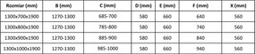 Mexen APIA sprchový kút 130x100, číre sklo / čierny profil, 840-130-100-70-00