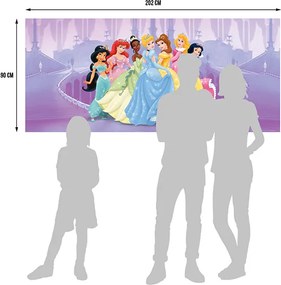 Detská fototapeta DISNEY - Princezné na zámku - 202x90 cm