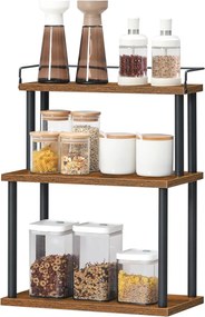 Stolní kuchyňský regál Vasagle Felaro 38 cm černý/hnědý