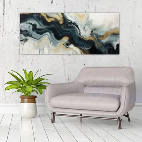 Obraz - Mramorovaná kresba (120x50 cm)