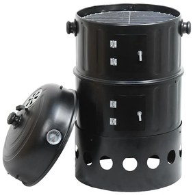 Údiareň na drevené uhlie 3v1 čierna