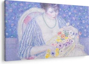 Obraz - Frederick Carl Frieseke,  The Basket of Flowers, reprodukcia (90x60 cm)