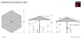 Knirps KNIRPS Automatic 290 cm - záhradný slnečník so stredovou tyčou : Barvy slunečníků - DP13