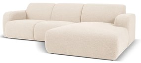 Béžová rohová pohovka z textílie bouclé (pravý roh) Molino – Micadoni Home