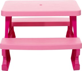Záhradný stôl a lavice pre deti Dorex Pink
