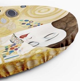 Gario Okrúhly obraz na plátne Abstraktný portrét ženy - Gustav Klimt, reprodukcia Rozmery: 80 x 80 cm